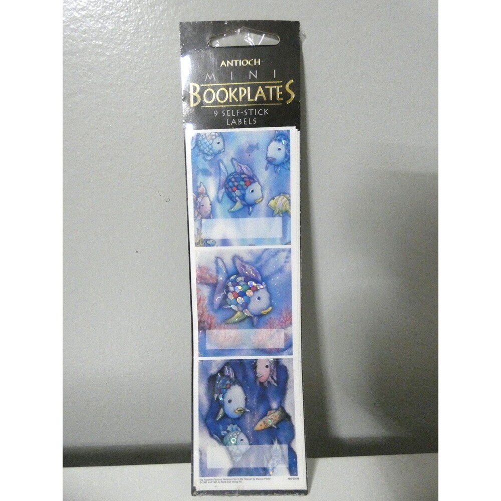 Antioch The Rainbow Fish Miniature Bookplates New Pack of 9 Self Sitck